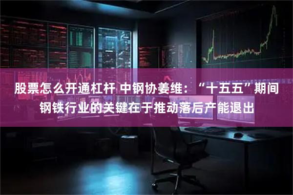 股票怎么开通杠杆 中钢协姜维：“十五五”期间钢铁行业的关键在于推动落后产能退出