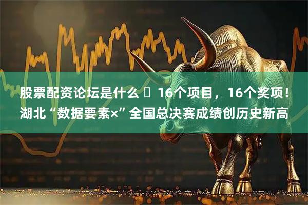 股票配资论坛是什么 ​16个项目，16个奖项！湖北“数据要素×”全国总决赛成绩创历史新高